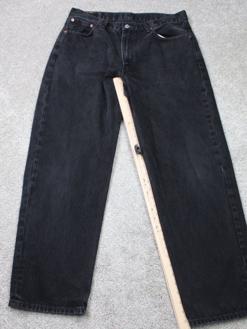 Levi's 550 Jeans Mens 36x32 Black Relaxed Fit 100% Cotton 5-Pocket Denim Y2K - Picture 2 of 14